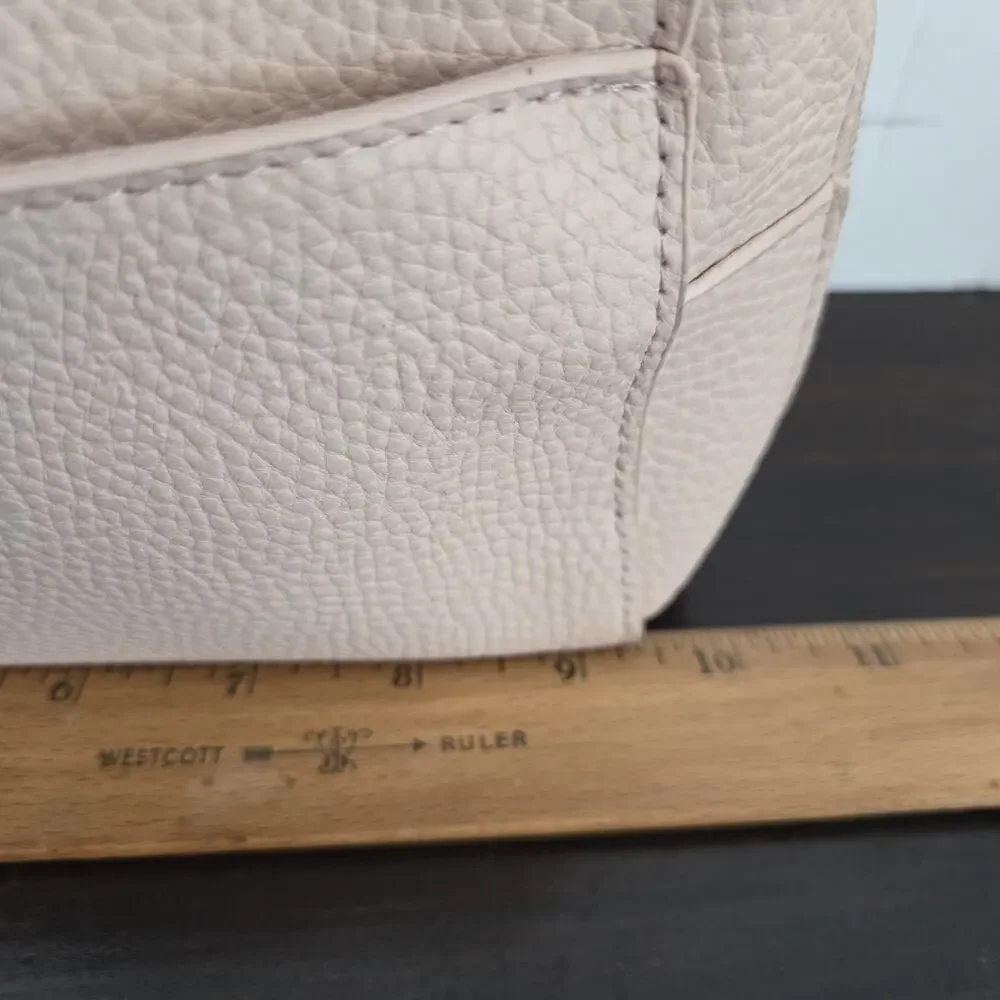 Laura Mercier Nesting Pebbled Cosmetic Bags Set Vegan Faux Leather Soft Pink